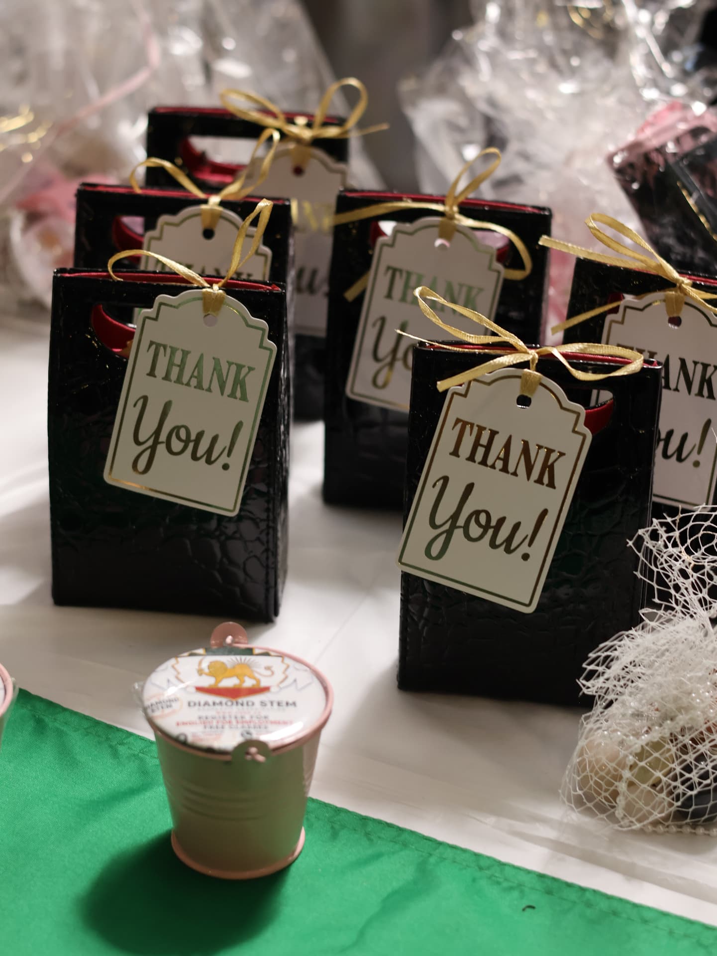 Youth-made gift bags with Thank You tags