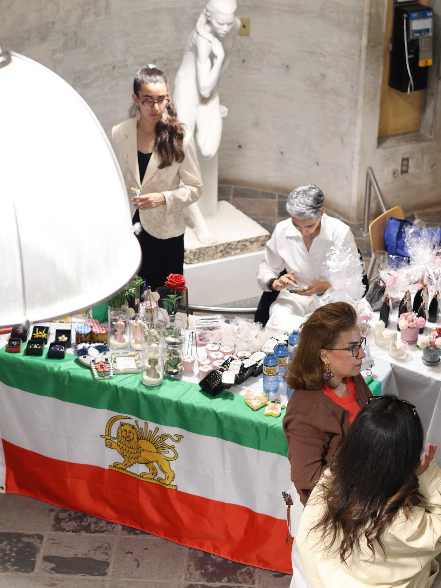 Youth-made crafts displayed at the Central Library